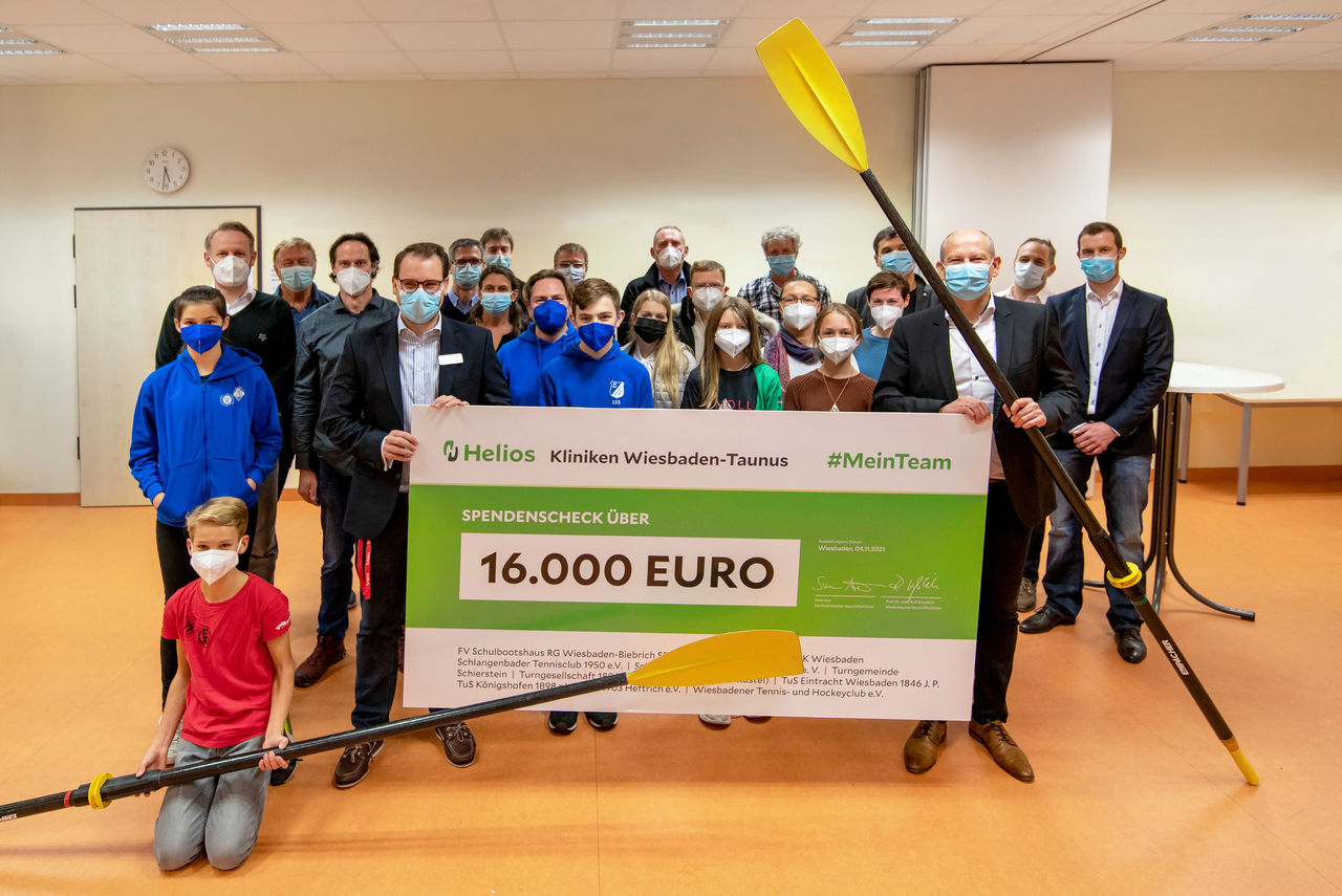 Helios Kliniken Wiesbaden-Taunus unterstützen  12 Vereine mit 16.000 Euro