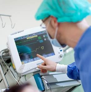 Anästhesie Bildschirm berühren