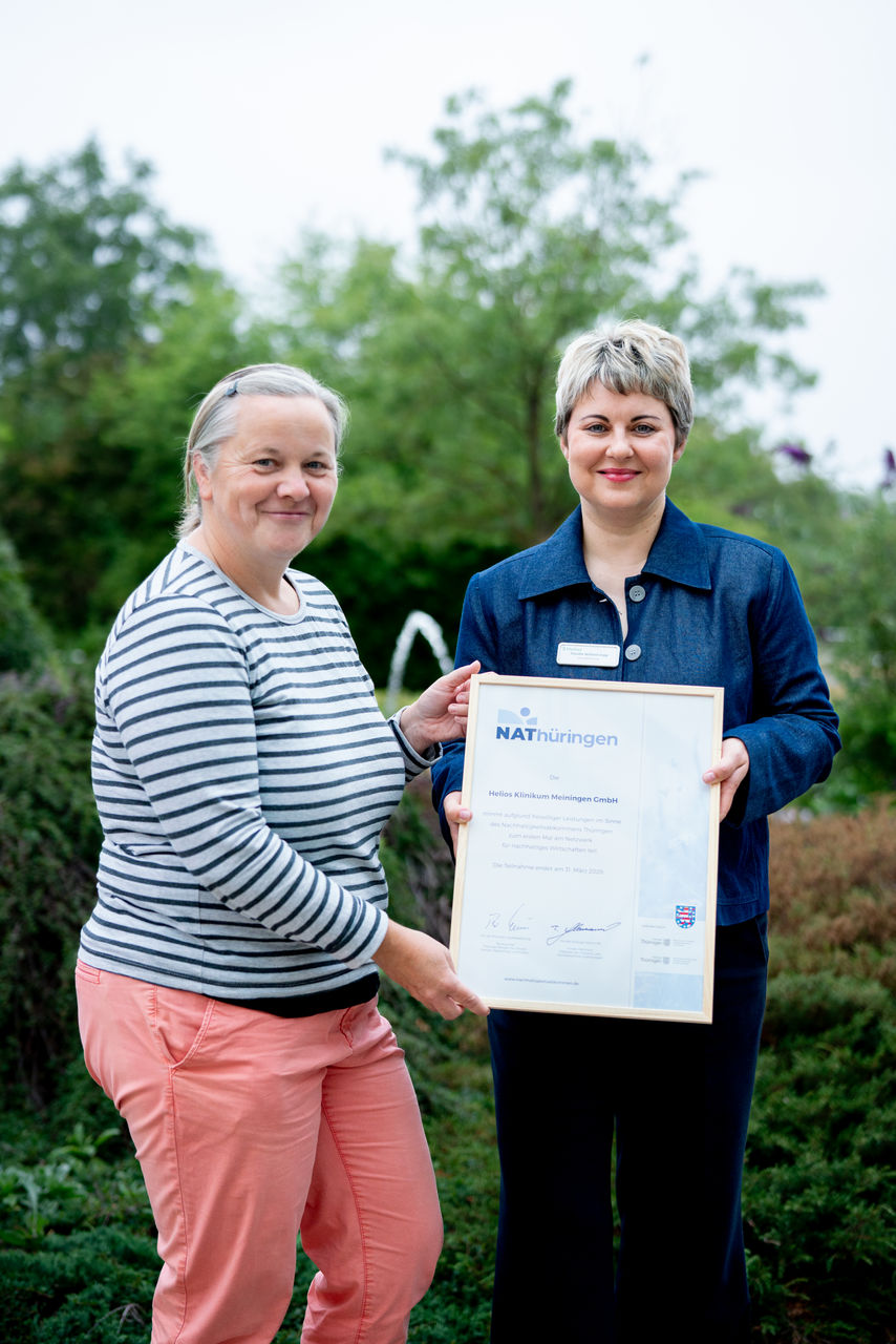 Helios Klinikum Meiningen erhält Urkunde des Nachhaltigkeitsabkommens Thüringen