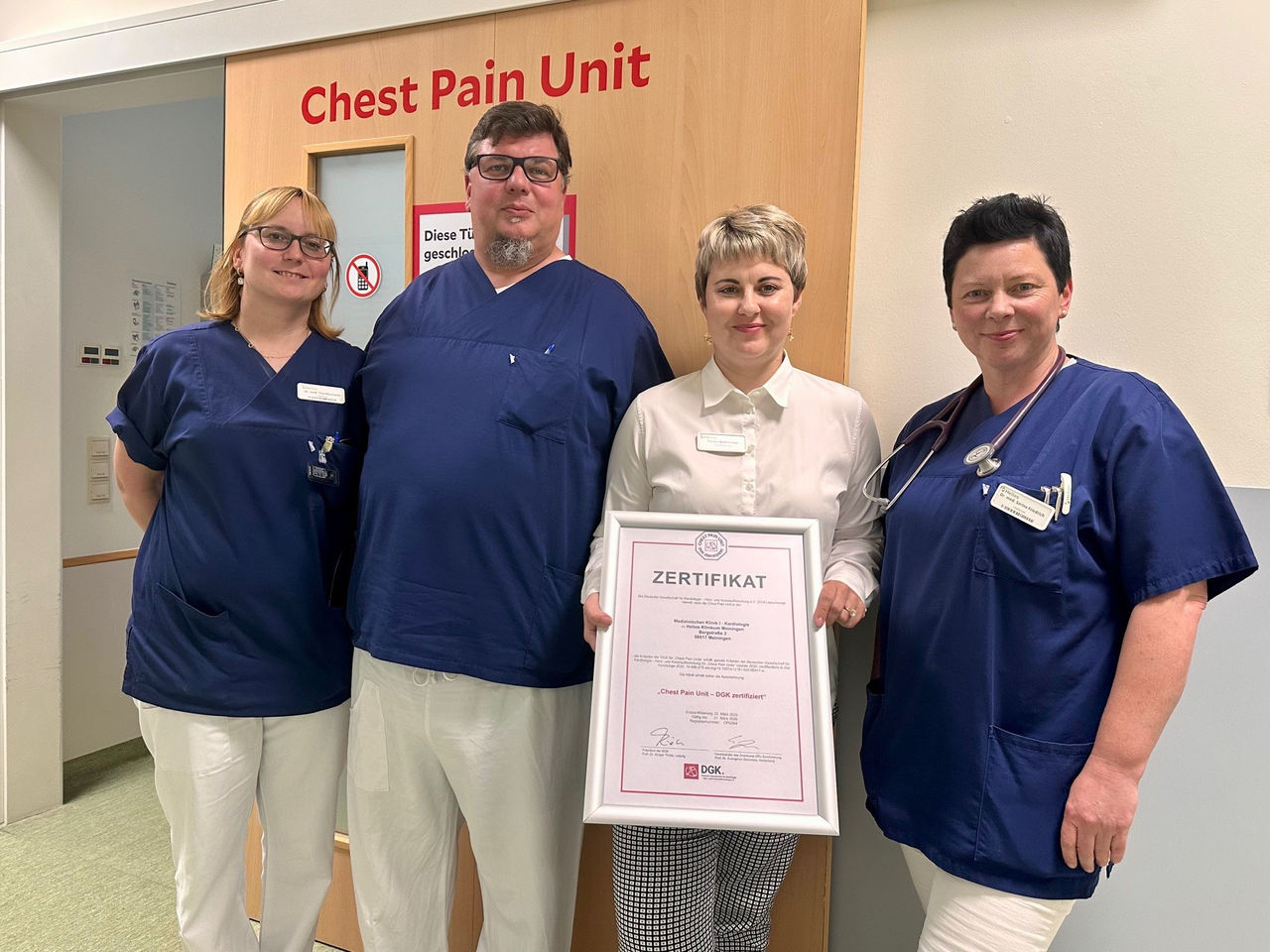 Chest Pain Unit des Helios Klinikums Meiningen erneut ausgezeichnet