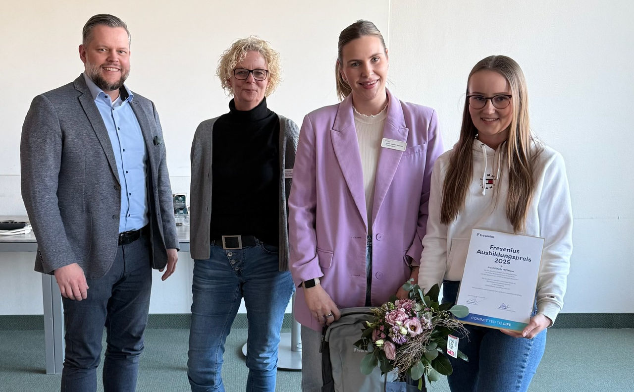 Ausbildungsabschluss mit Traumnote 1,0: Michelle Hoffmann mit Fresenius Ausbildungspreis geehrt 