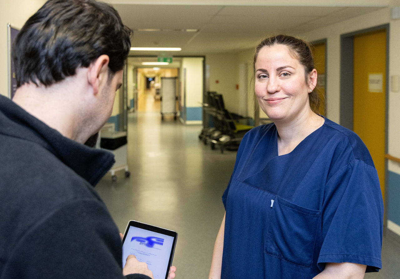 Vom Himmel auf die Station