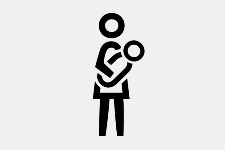 Piktogramm Frau und Baby
