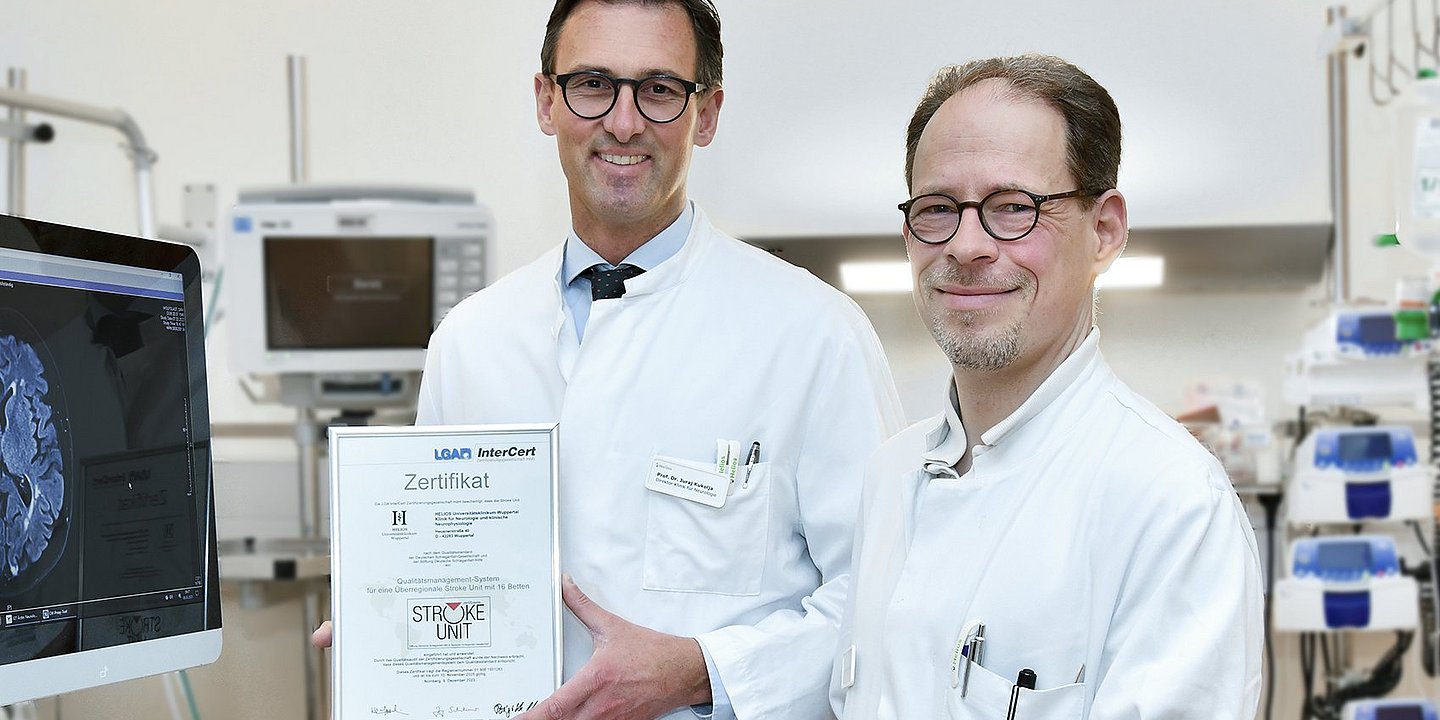 Überregionale Stroke Unit am Helios Universitätsklinikum Wuppertal erfolgreich rezertifiziert