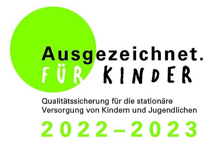 Logo "Ausgezeichnet für Kinder"