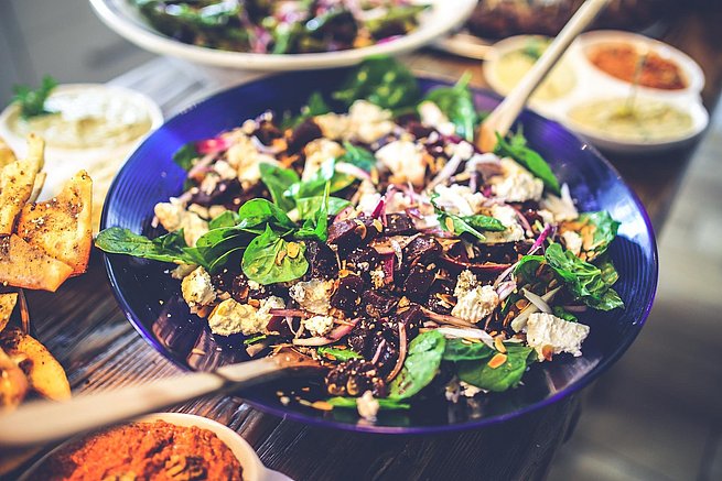 Spinat und Rote Bete Salat