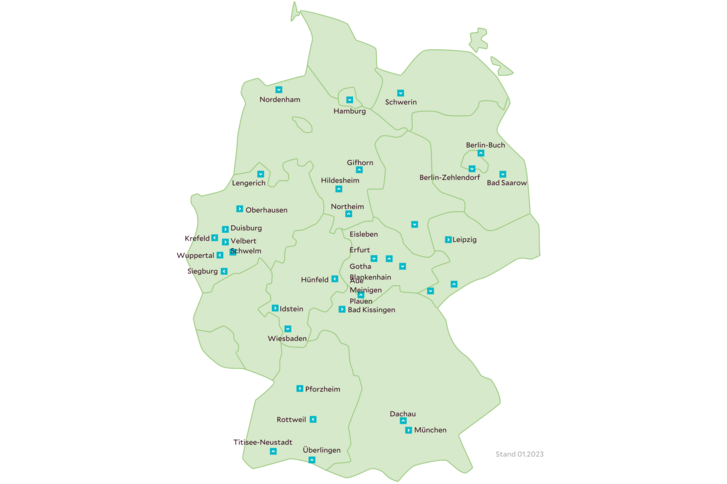 An mehr als 30 Standorten in ganz Deutschland für Sie da