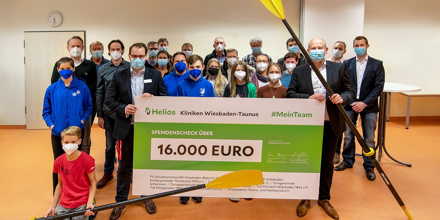 Helios Kliniken Wiesbaden-Taunus unterstützen  12 Vereine mit 16.000 Euro