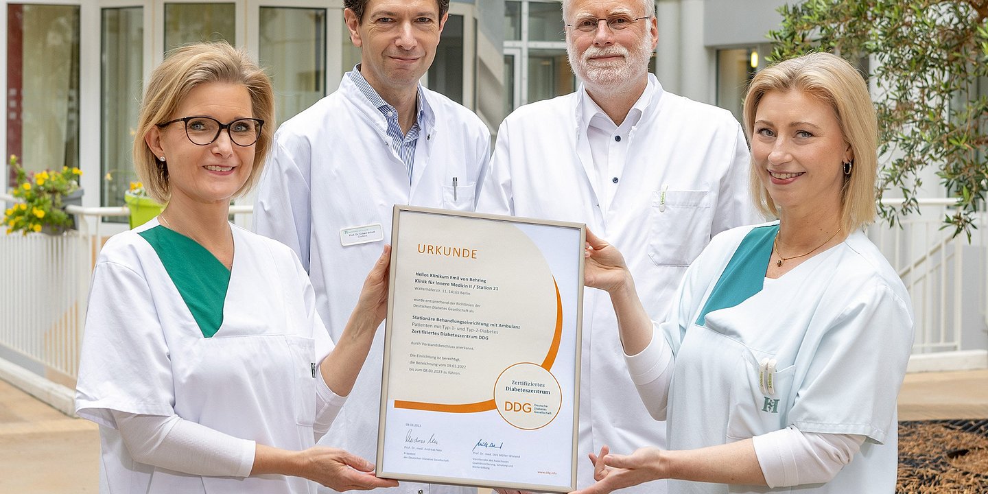 Erneut re-zertifiziert: „Zertifiziertes Diabeteszentrum“ am Helios Klinikum Emil von Behring mit DDG-Siegel ausgezeichnet